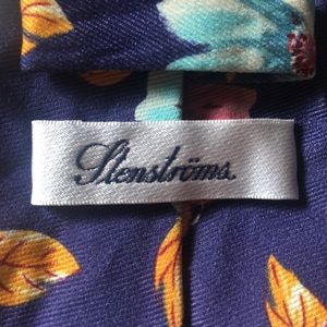 Stenstroms Silk Linen Floral Tie